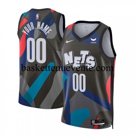 Maillot Basket Brooklyn Nets Personnalisé Nike 2023-2024 City Edition Noir Swingman - Homme